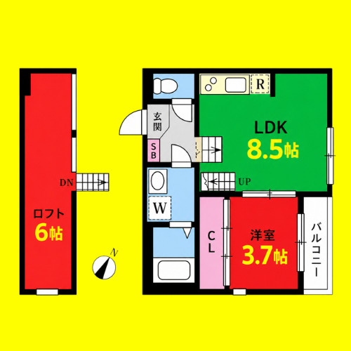 レーヴェルト名古屋　名古屋市賃貸　仲介手数料無料の間取り
