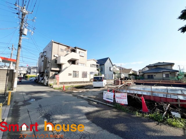 藤沢市辻堂元町5丁目　新築全3棟の前面道路含む現地写真|前面道路含むC号棟外観