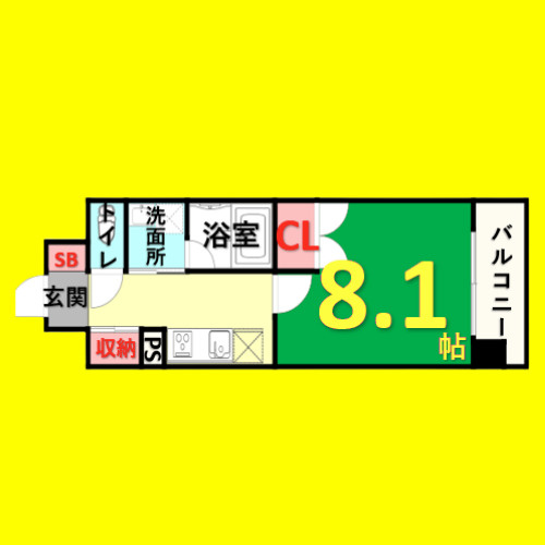 ララステージ熱田　名古屋市賃貸　仲介手数料無料の間取り