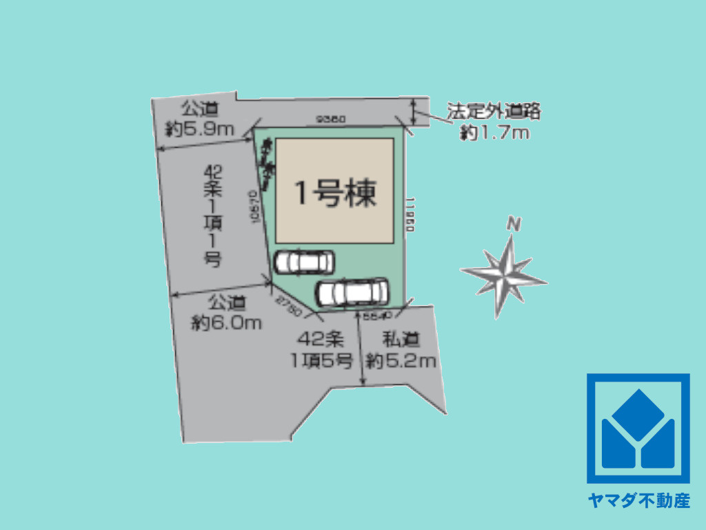 大津市秋葉台　1期　の区画図