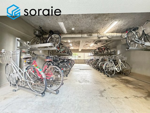 ダイアパレス川越西小仙波　中古マンション　2階の駐輪場|7月24日撮影