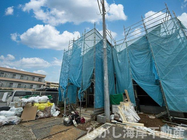 平塚市四之宮2丁目　新築戸建　全7棟の外観|7月4日撮影　建築中　現地外観