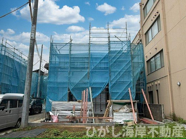 平塚市四之宮2丁目　新築戸建　全7棟の外観|7月4日撮影　建築中　現地外観