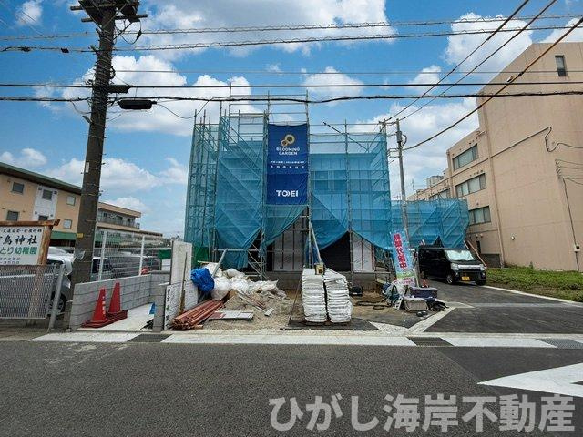 平塚市四之宮2丁目　新築戸建　全7棟の外観|7月4日撮影　建築中　現地外観