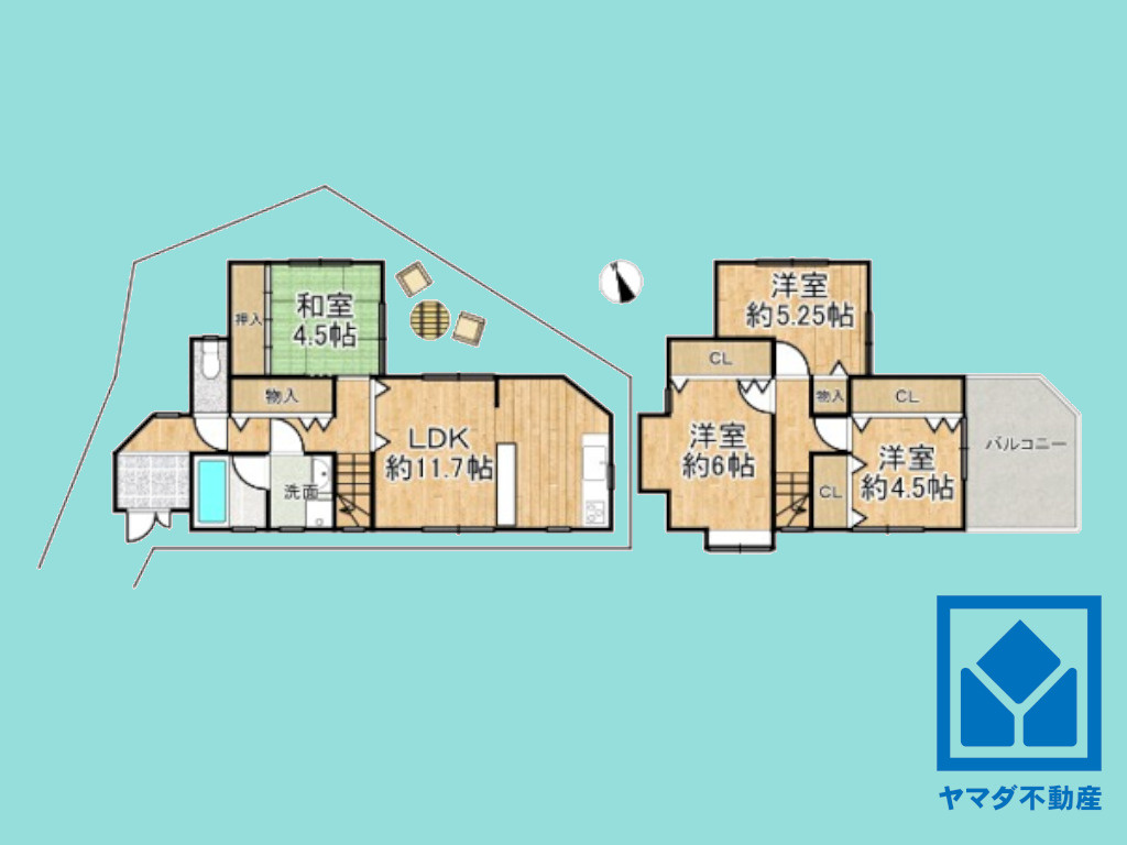 伏見区深草宝塔寺山町の間取り|図面と現況が異なる場合は現況を優先いたします。