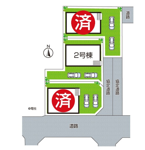 神戸市北区鈴蘭台東町　第3期　新築一戸建ての区画図|全３区画