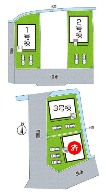 神崎郡福崎町福崎新　第3期　新築一戸建ての区画図|全4区画