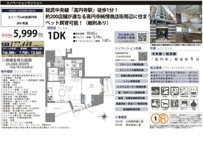 【その他】 | ユニーブル杉並高円寺　仲介手数料無料＋15万円現金プレゼント中
