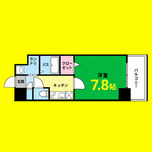 ラヴィール名駅南　名古屋市賃貸　仲介手数料無料の間取り
