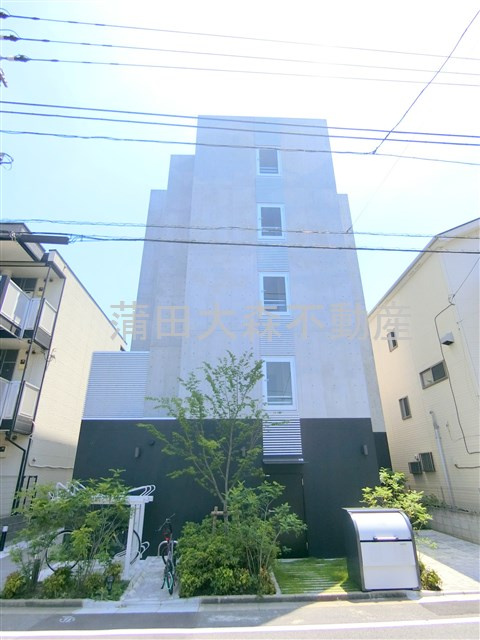 FABRIC　KAMATA(ファブリック蒲田の外観|2021年1月築　RC鉄筋コンクリート造地上5階建て総戸数15戸インターネット無料の人気賃貸マンション　JR京浜東北線蒲田駅徒歩圏内の東京都大田区東矢口3丁目　東急池上線蓮沼駅近、東急多摩川線矢口渡駅