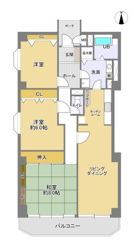 御影野村ハイツA棟203の画像
