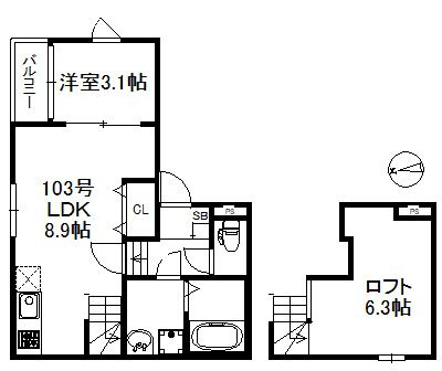 Clair Villa 704の間取り