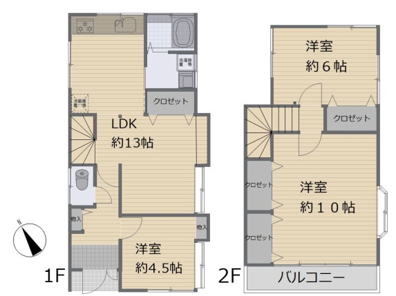 狭山市水野　中古戸建　の間取り