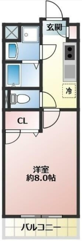 川越市大字寺尾の賃貸マンションの間取り
