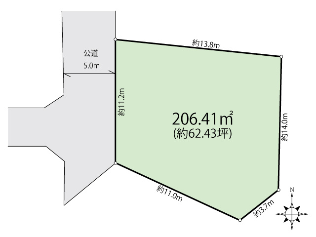  ＼建築条件なし×約62坪／日当たり◎♪仙台市泉区歩坂町 土地