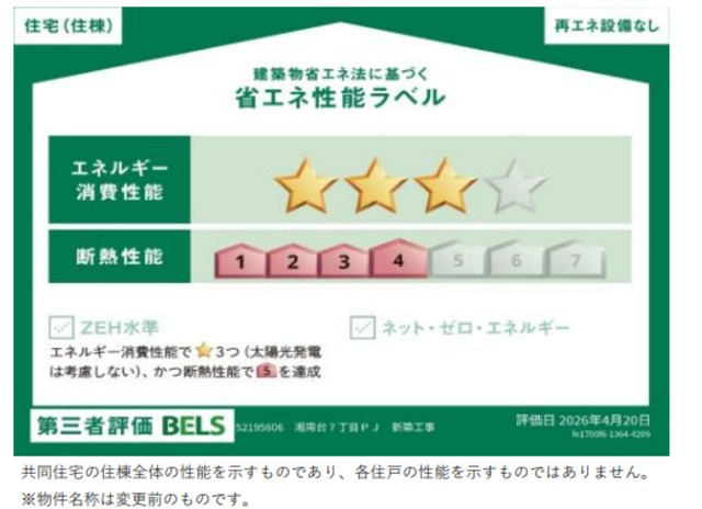 モン・セードルの省エネ性能ラベル