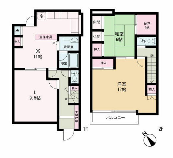 加古川市加古川町美乃利　　中古戸建の間取り
