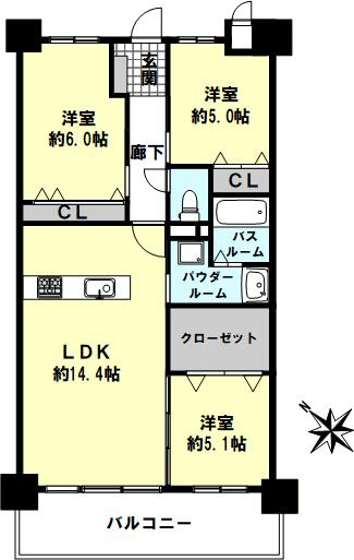アルファスマート神戸狩口台の間取り