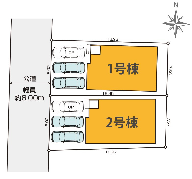 新築 戸建て　高柳3期の区画図