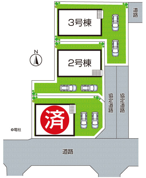 29日(土)30日(日)現地ご見学可能！　神戸市北区鈴蘭台東町　第3期　新築一戸建ての区画図|全３区画
