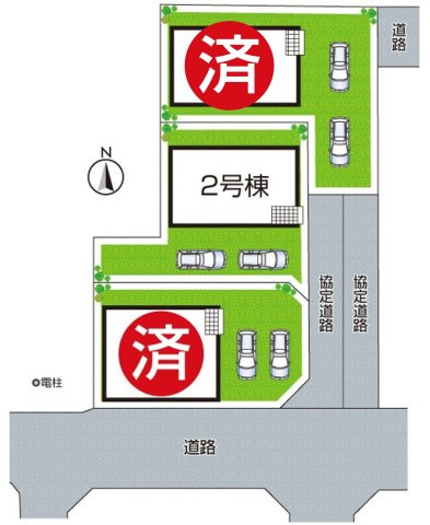 ■19日(土)～23日(祝)現地ご見学可能！　神戸市北区鈴蘭台東町　全3邸の区画図|全３区画