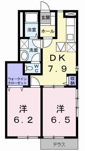 リバージュハイツ　Ⅱの間取り|間取図