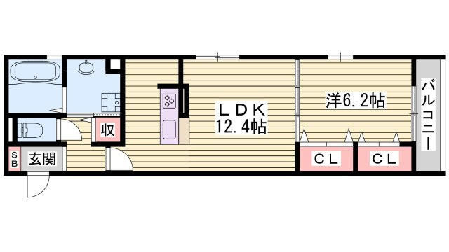 モアレ　オークラの間取り