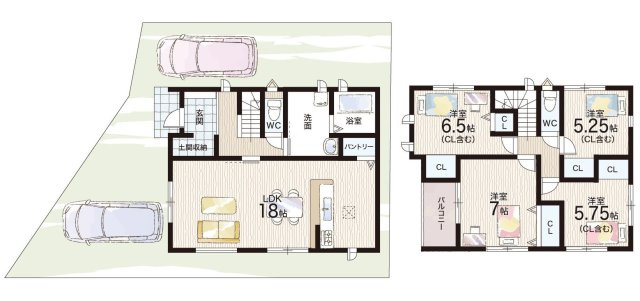 ★大津市雄琴　第5期　新築一戸建ての間取り|3号地