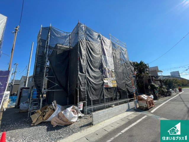 大津市雄琴　第5期　新築一戸建ての前面道路含む現地写真|周辺は落ち着いた街並みの住宅地！子育てがしやすい住環境です！まだ未完成ですが、現地でしかわからない事もございます。是非一度ご覧ください。