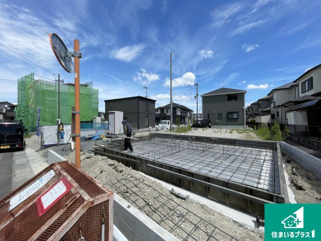 大津市雄琴　第5期　新築一戸建ての外観|現在の進捗状況です！順調に作業進行中、完成が待ち遠しいです！詳細の間取り等、お気軽にお問い合わせください！