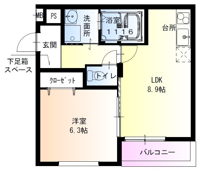フジパレス我孫子西Ⅲ番館の間取り|フジパレス我孫子西Ⅲ番館　間取り