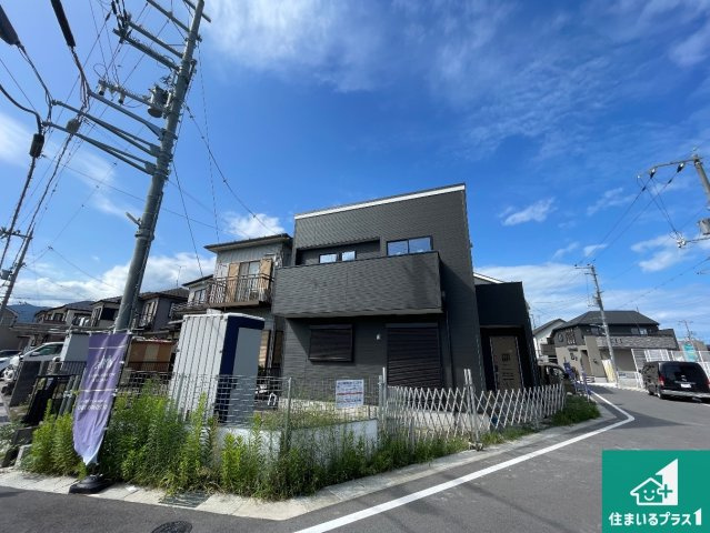 大津市雄琴　第5期　新築一戸建ての前面道路含む現地写真|周辺は落ち着いた街並みの住宅地！子育てがしやすい住環境です！まだ未完成ですが、現地でしかわからない事もございます。是非一度ご覧ください。