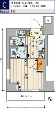 スカイコート田端第３の間取り