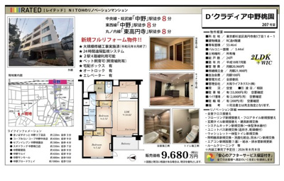 【その他】 | D’クラディア中野桃園　仲介手数料無料＋50万円現金プレゼント中