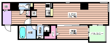 【間取り】 | Y's Court東梅田