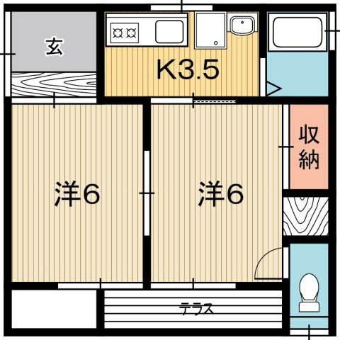 高知市天神町の一戸建ての間取り