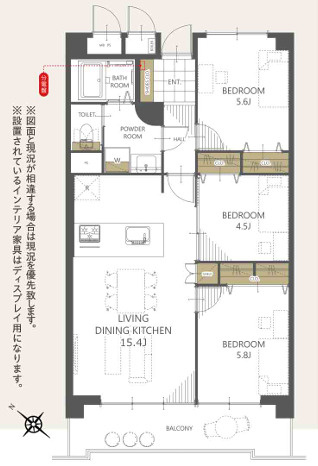 【間取り】 | ふよう港ハイツ | 陽当り良好の南西向き◎日中は照明無しでも明るくお過ごしいただけます。