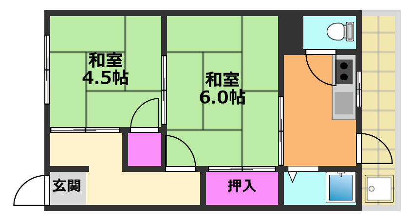 第一山下コーポの間取り