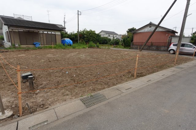 川越市石田　建築条件なし　売地の外観
