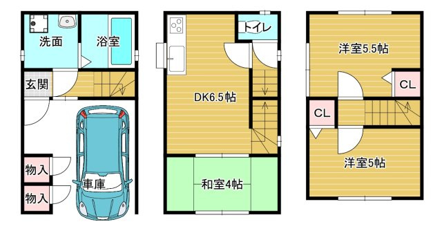 北野田貸家の間取り