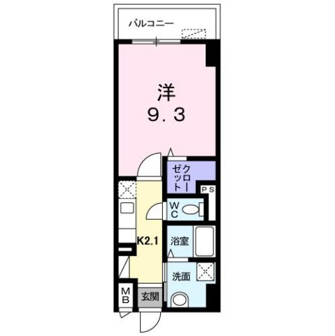 アメニティ万代の間取り