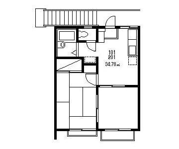 ハイツ住吉の間取り