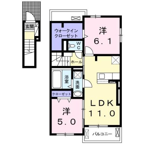 エクセリア立木Ⅰの間取り