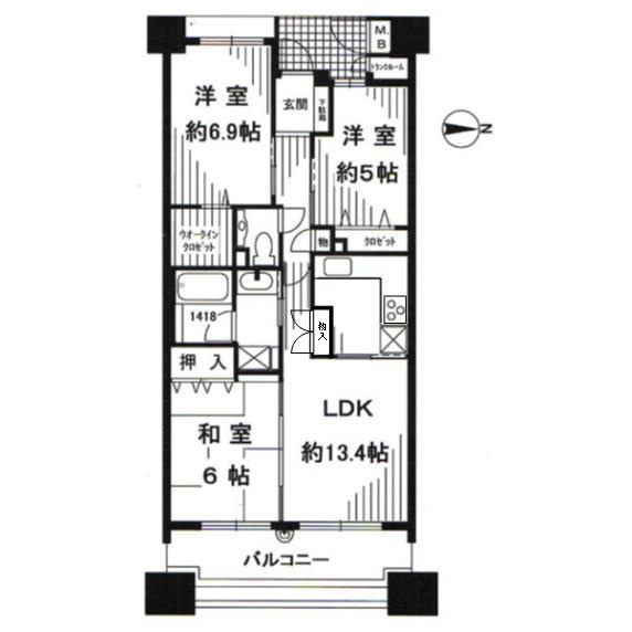 ディアステージ堺町錦の間取り