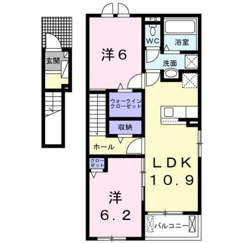 【間取り】 | シエロアスール　Ⅱ