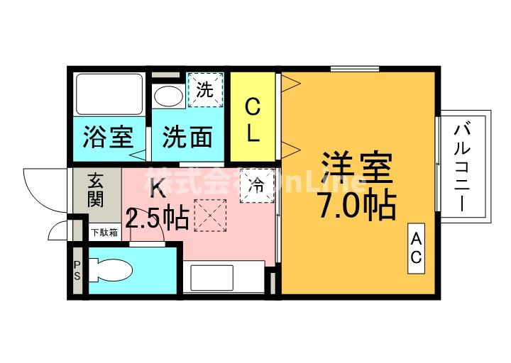 アミティエ山本の間取り