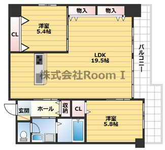 【間取り】 | ダイアパレス谷町第二