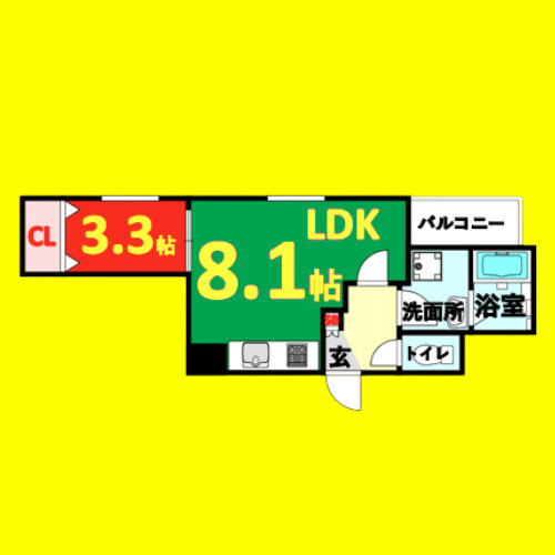 MOVE堀田SOUTH　名古屋市賃貸　仲介手数料無料の間取り
