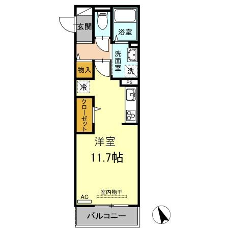 Ｄ－ｒｏｏｍ松葉の間取り