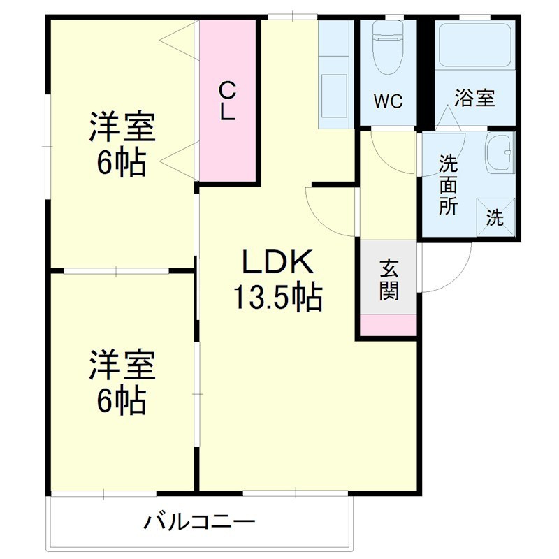 グリーンキャッスルB  の間取り